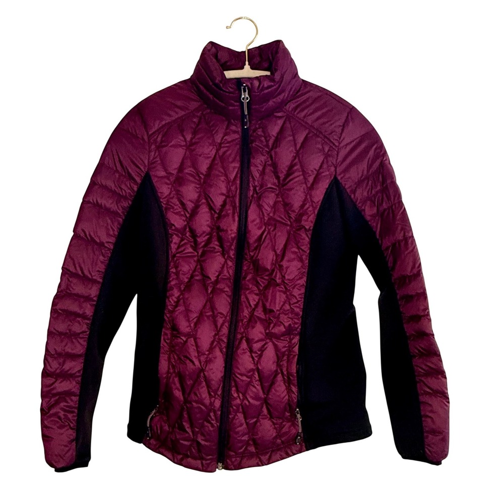 32 DEGREES Heat Quilted Puffer Fleece Lined Jacket‎ Plum Purple XS